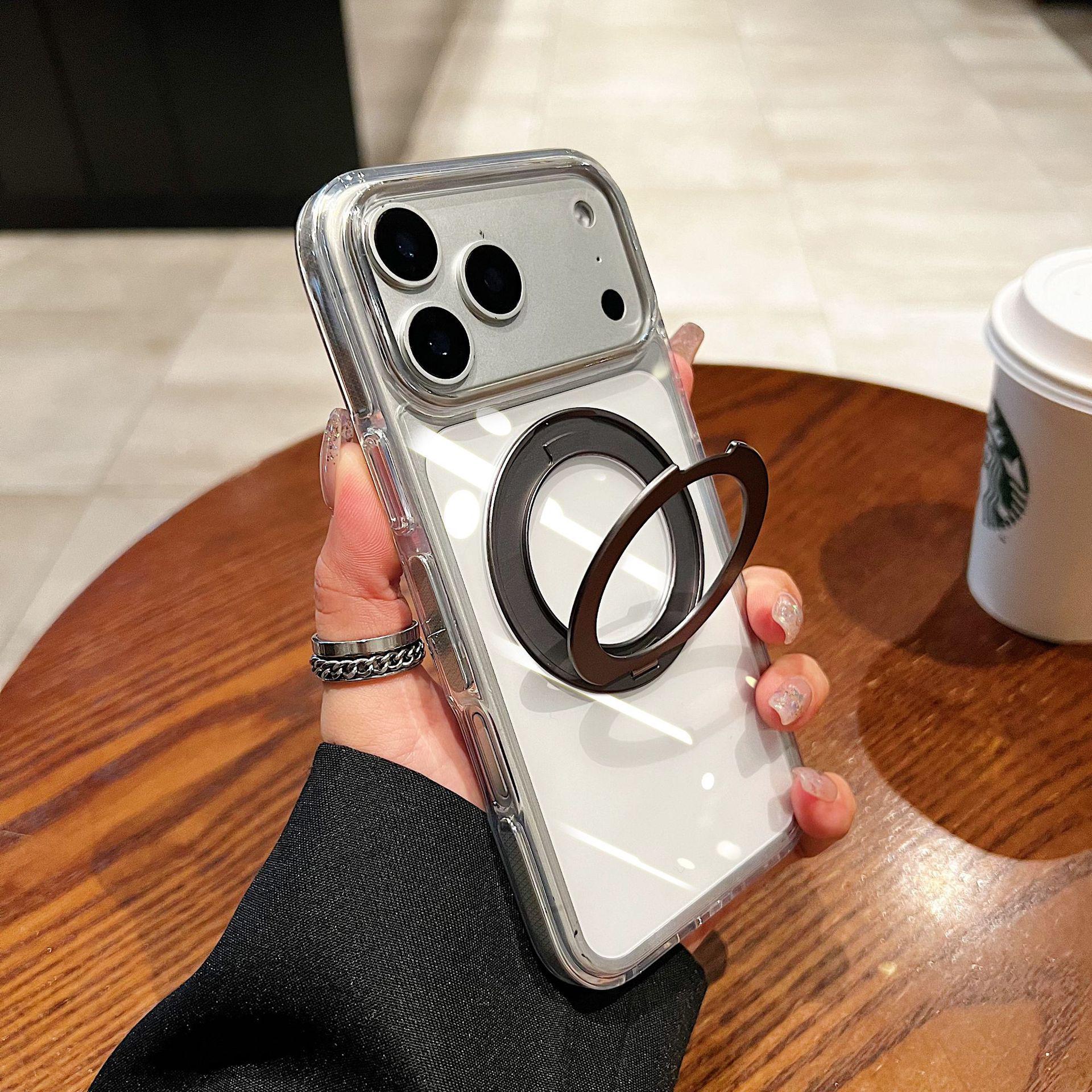 

iPhone 17 Pro Max Ice Crystal 360° Stand Case - Anti-Drop Protective Cover 17 Pro Max