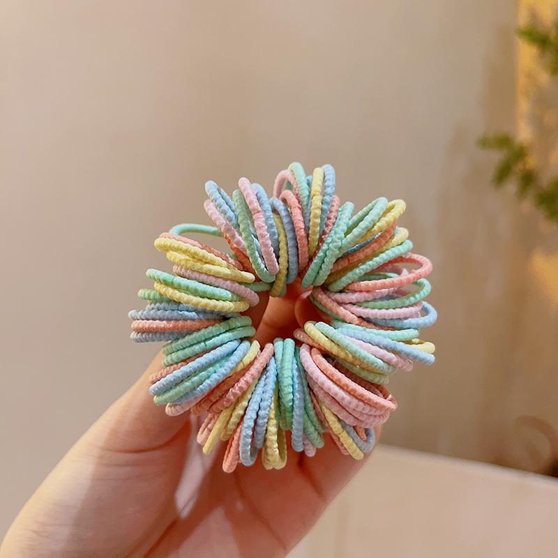 Colorful Kids' Hair Ties: Elastic Lace Scrunchies & Durable Headbands