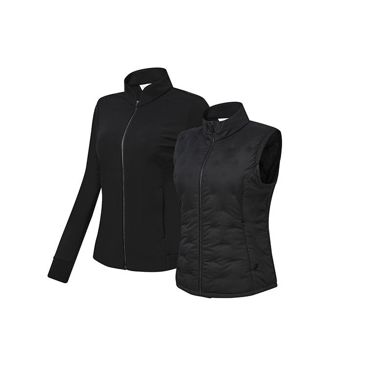 

New FILA Athletics Down Vest Women s Pitch Black A11W245919F-BK M