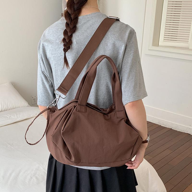 Torebka na ramię Damska torebka crossbody ze ściągaczem Jednokolorowa torba tote