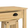 5 Piece Bar Set Solid Pine Wood