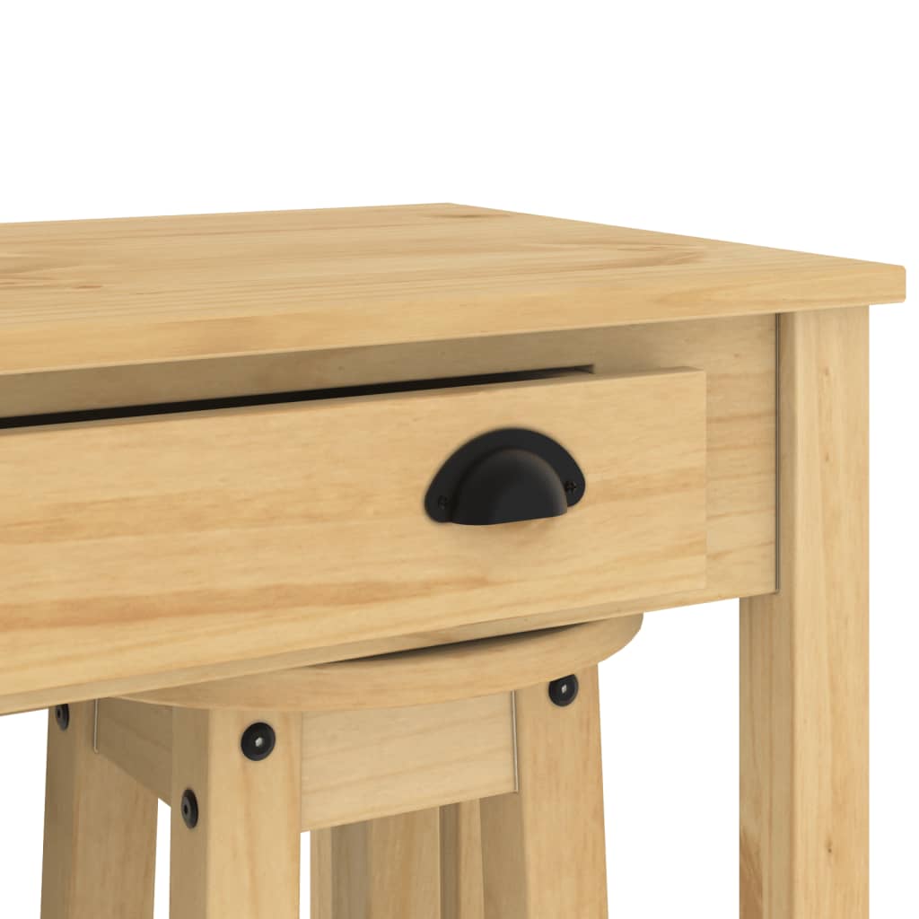 5 Piece Bar Set Solid Pine Wood