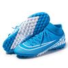 2025 Blue Socks Style Mid Men Football Boots Outdoor Football Field Boots Men Soccer Cleats Anti-slip Training Sneakers