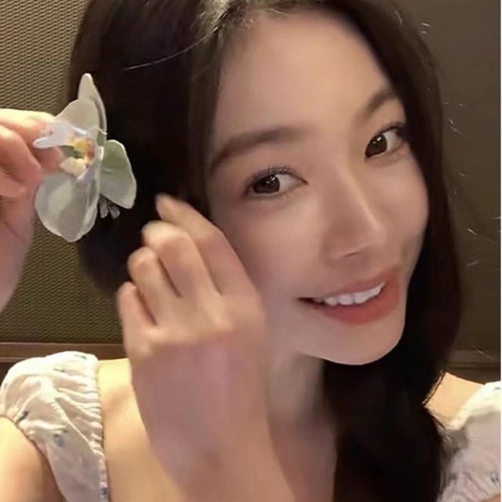 Stoff Orchideenblume Haarnadel Schmetterlingsorchidee Mädchen Haarspange Niedliche Blume Haarspange Feiertag