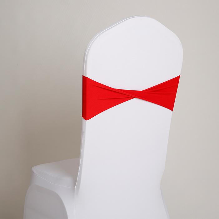 

10PCS Spandex Stretch Chair Sashes Bows Elastic Chair Cover Bands Ties Without Buckle for Wedding Reception Banquet Event 10 pcs красный
