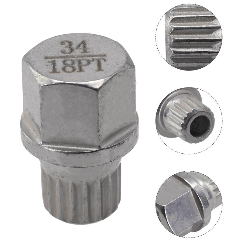 34/18PT Hollow Wheel Lock Nut Removal Key for BMW Vehicles Intended for Professional and DIY Wheel for Service Tasks