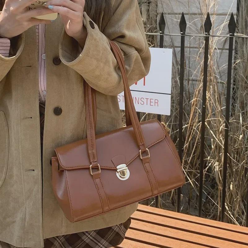 Koreanische Retro-Umhängetasche für Damen im leichten Luxus-Stil – Herbst-/Winterkollektion 2025