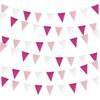 Bandierine Triangolari in Lino Giallo Degradé da 5 Metri (18 pezzi) per Decorazioni di Matrimonio, Festa o Compleanno