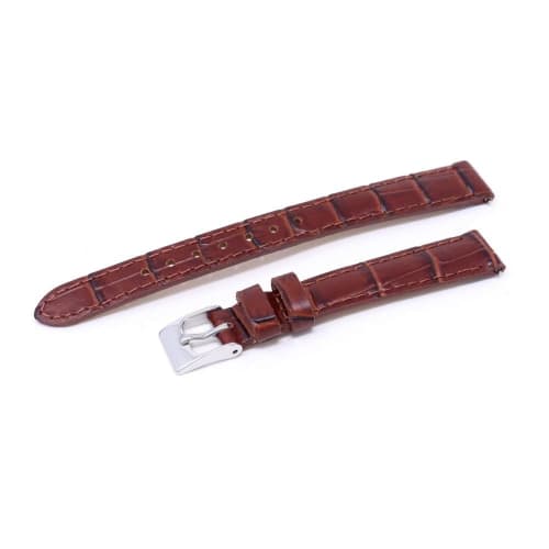 Seiko Watch Band, 12mm, Brown, Cowhide Leather, Women's, with Care Instructions, RS03C12BN