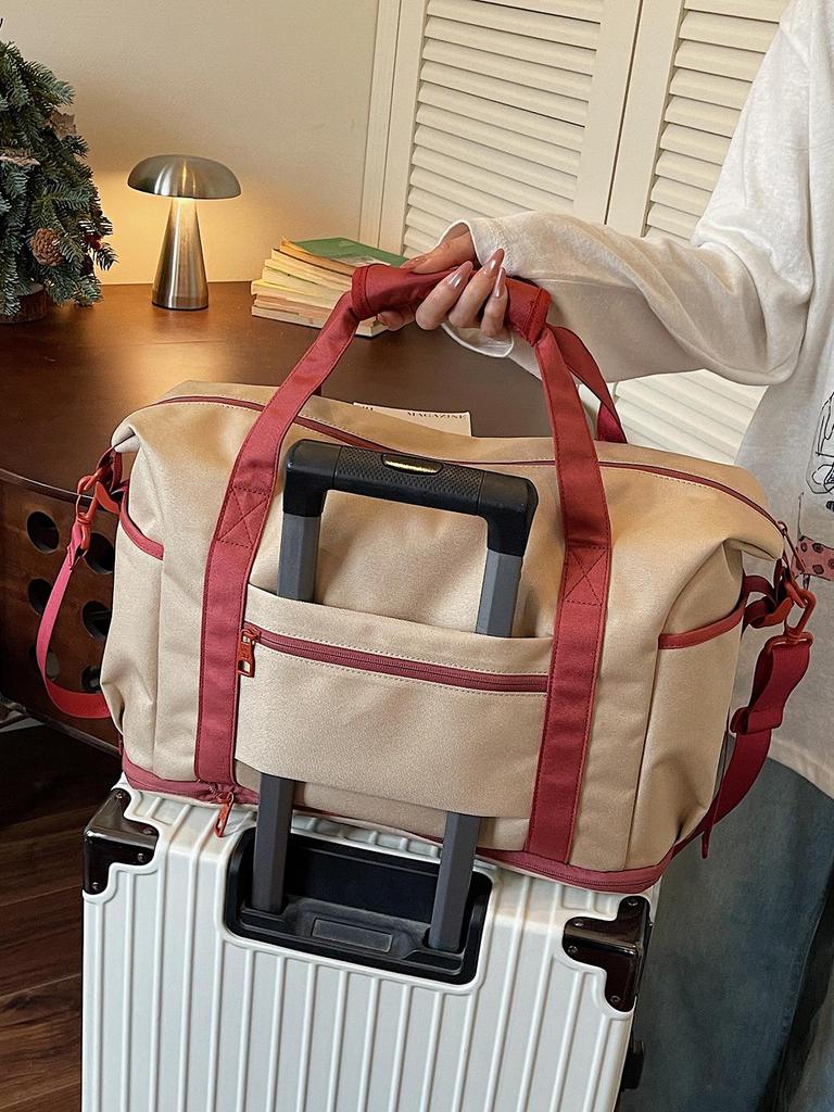Women's Large Capacity Sports Fitness Bag - Fashionable Single Shoulder Travel Tote