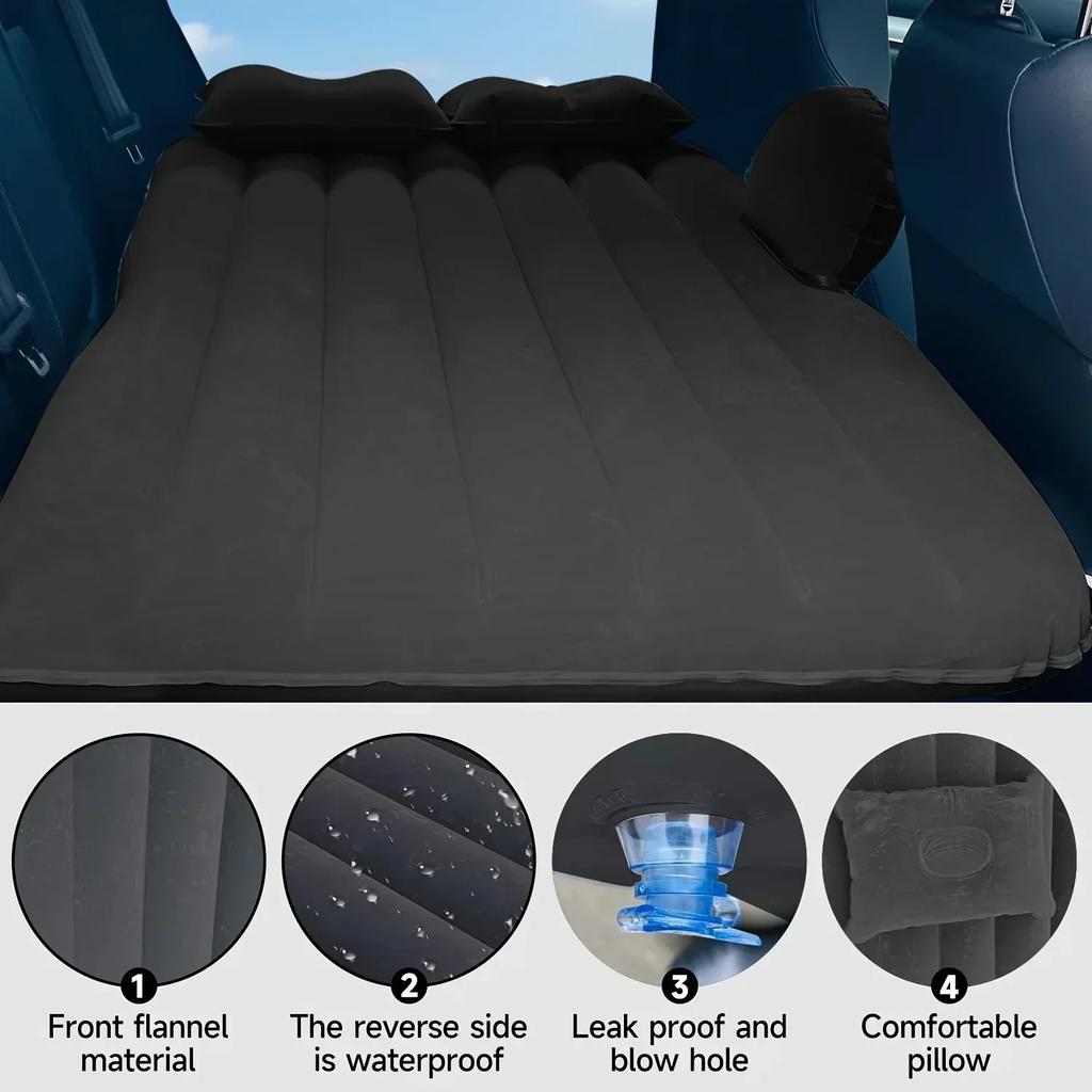 Car Travel Bed Automotive Air Inflatable Mattress Camping Sofa Rear Seat Rest Cushion Sleeping Pad Universal Inflable Coche
