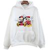 Christmas Style Disney Mickey Minnie Mouse Goofy Printed Hoodie Harajuku Men and Women Casual Crew Neck Pullover Sweatshirt Top