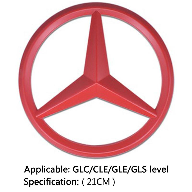 GZB4 1PC 210mm 188mm Car Front Grill Emblem Lid Cover Decoration For Mercedes Benz AMG class GLK W220 A180 W211 W205 GLC W203 Sticker