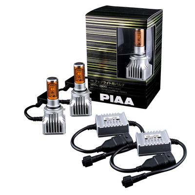 PIAA LED-lampa för dimljus HB4 2800K Besiktning Godkänd Constant Current LEF101Y 1800lm, Godkänd, Japan, 2-pack, 12V/16W, Inbyggt kretskort,