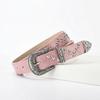 Solid Color Western Studded Belt Rivet Star Waistband Fashion Y2K Punk Belt  Music Festival