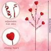 6Pieces Heart Stem Picks Love Heart Artificial Flower Ornaments for Valentine's Day And Wedding Decorations