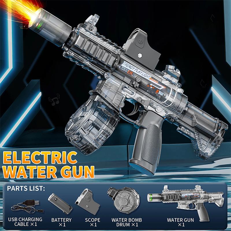 M416Led Simulation Fire Electric Water Guns for Children Large Capacity Automatic Continuous Water Gun boy Summer Outdoor Toy