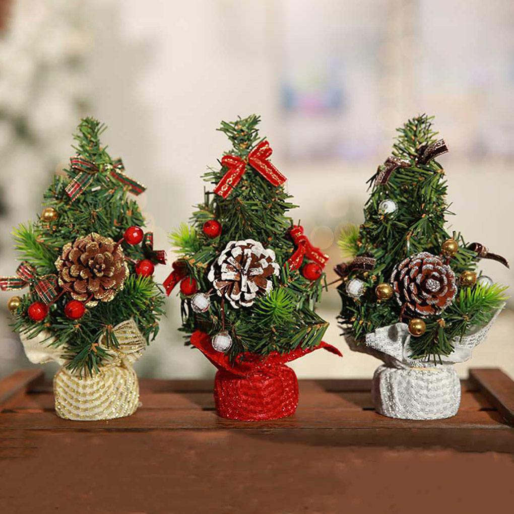 Ornamenti Natalizi Albero di Natale Piccolo Pino Scrivania Tavolo Ufficio Decorazione
