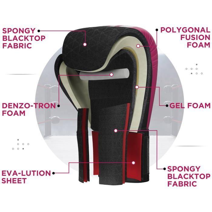Gants de Boxe Muay Thaï - RDX - 6 OZ - Cuir de Vachette - Rose - Mixte