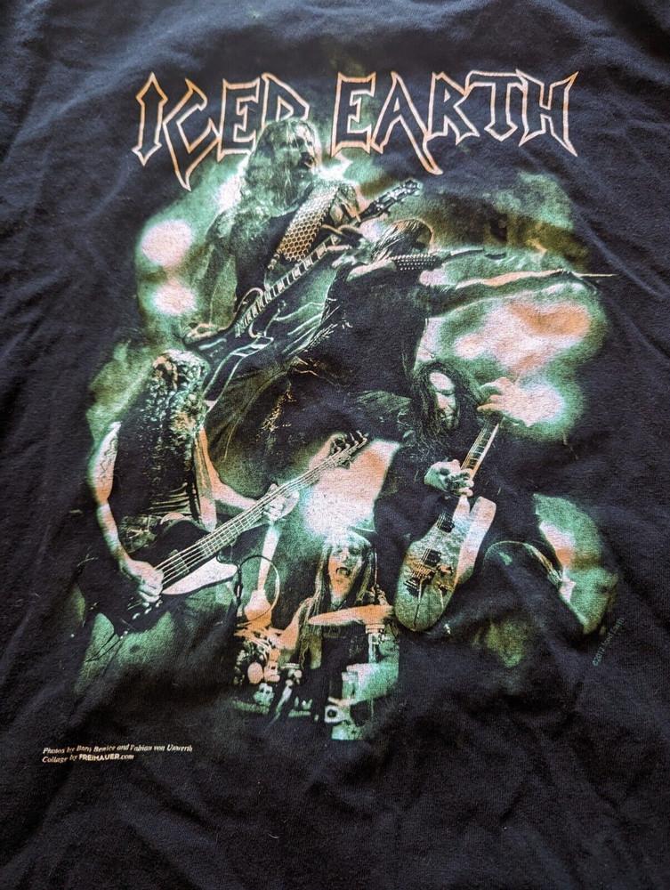 Iced Earth Gift For Friends Black T-Shirt Cotton All Size Unisex T-Shirt S