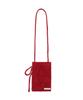 Illigo Fleur Diamond Knit Crossbody Bag Red