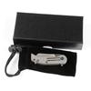 Damascus Steel Titanium Handle Keychain Mini EDC Portable Folding Pocket Knife Camping Survival