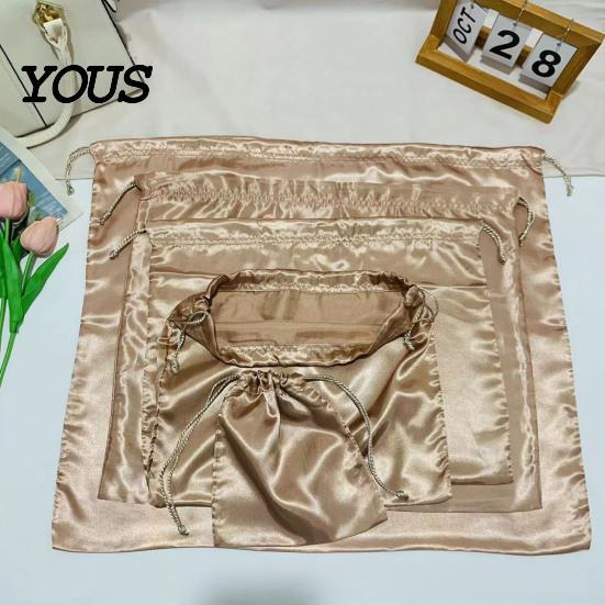 Organizing Bag for Home Storage Silk Dust Cover with Drawstring, Satin Handbag Organizer, Protective Case Delicate Purses Wear Resistant Solid