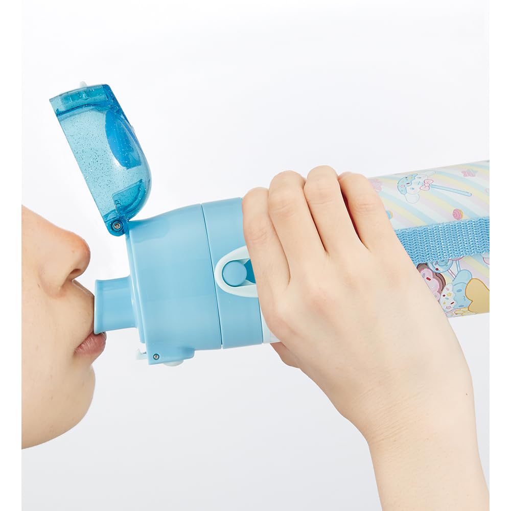 Skater Water 470ml Direct Drink 430ml Cup Drink Sanrio Cinnamoroll Fancy Snacks Weets Design Stainless Sports Water Bottle Kids' 2-Way Bottle (Direct