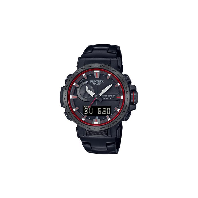 

Casio PRO TREK Series-Disc Double Display 100 m Waterproof Shi Ying Movement Titanium Alloy Strap Japanese and Korean Watch Men s PRW-60YT-1PR чёрный