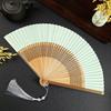 Folding Fan with Narrow Edges In Ancient Style, New Chinese Style Portable Summer Hollow-Out Fan for Women, Suitable for Hanfu and Dance