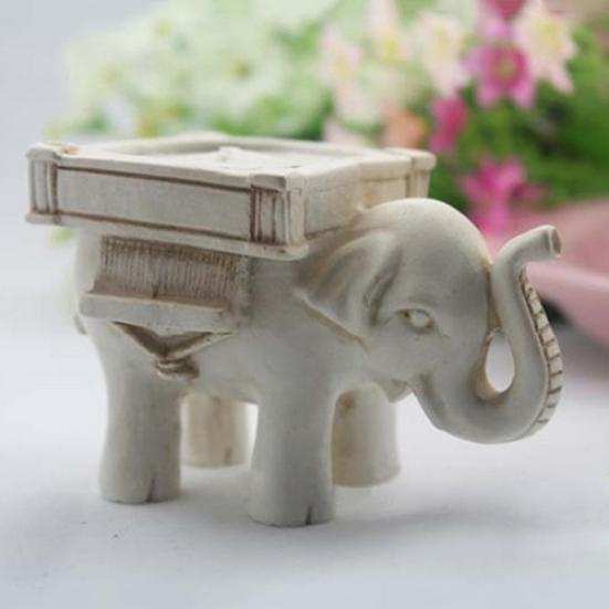Retro Lucky Elephant Tea Light Candle Holder Candlestick Wedding Favor Home Decor