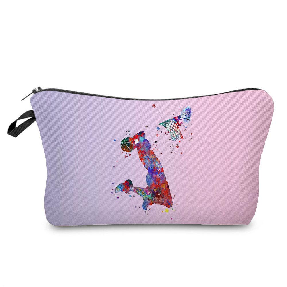 Women Gymnastics Print Cosmetic Bag Toiletries Organize Travel Storage Case KTB