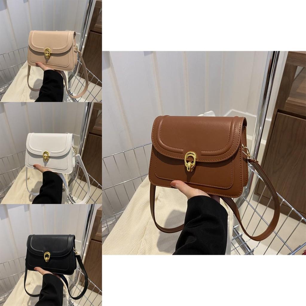 Retro Color Block Womens Small Crossbody Bag Stylish Simple Square Design For Everyday Use