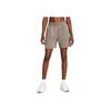 Under Armour Unstoppable Solid Fleece Pleated Training Shorts Women Shorts Brown 1382764-200