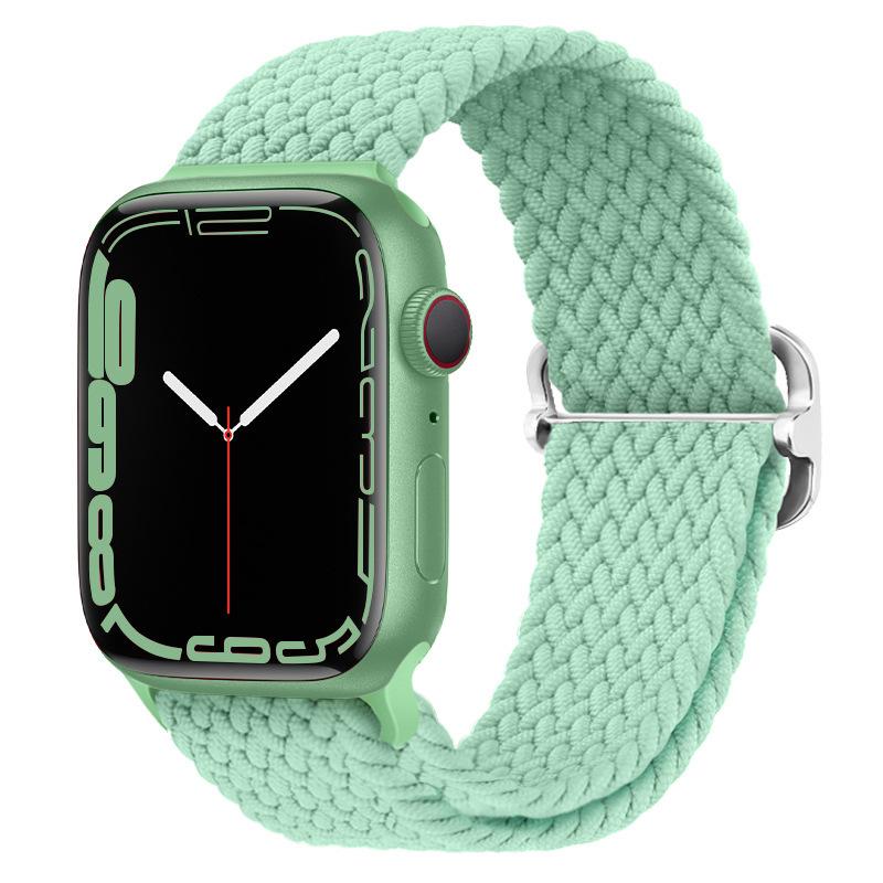 Elastic Woven Nylon Band F Smart Apple Watch Band 40 41 44 45MM Iwatch SE8 7 5 6 , Alloy Buckle Sport Soft Breathable Accessories Strap Blet Bracelet