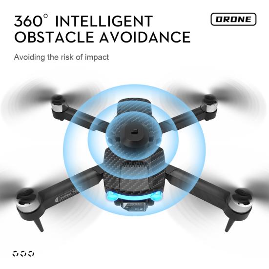 Aerial Photography Drone with 4K Dual Camera Anti-Interference 360-Degree Obstacle Avoidance Foldable Remote Control Drone