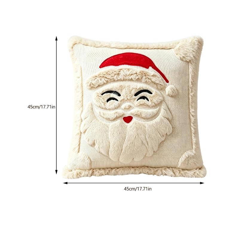 Bedroom Chair Accent Pillow Cover for Sofa Couch Use, Soft Christmas Throw Pillowcase 45cm/17.7inch Indoor Style