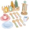 Wooden Cookie Play Food Set for Kids Kitchen Accessories Food Toys Pretend Play Slice and Bake Gift Toddler Learning Toys
