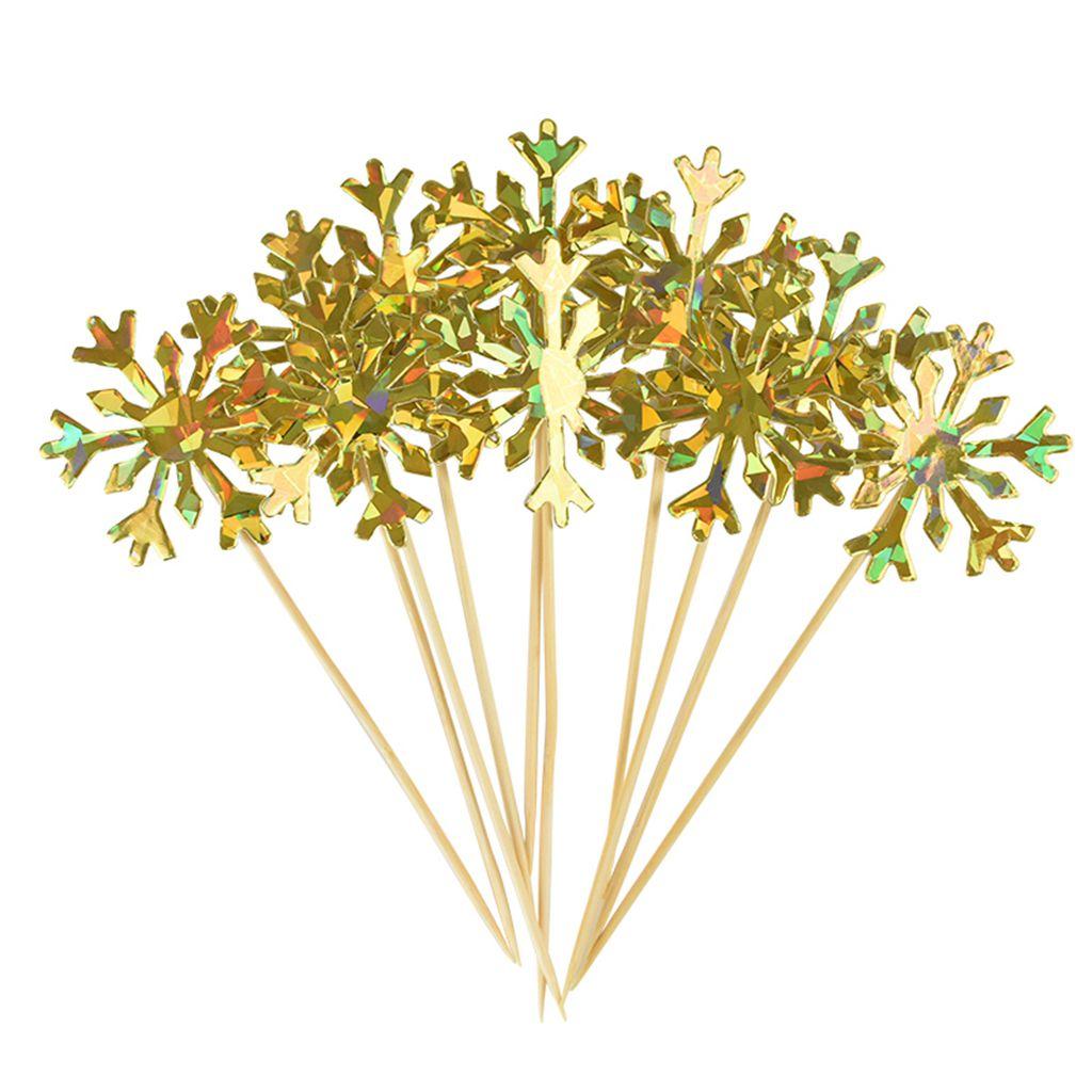 

Вечеринка, Свадьба Красочные Блестящие Праздничные Принадлежности Рождественские Украшения Топперы для Кексов Украшения для Тортов laser gold pattern