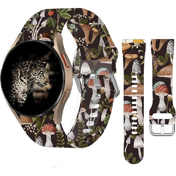 20mm Silicone Sport Bands Compatible for Galaxy Watch 6/Watch 5/Galaxy Watch 4 40mm 44mm/Classic 42mm 46mm/Watch 3 41mm, Active 2 Watch Bands,