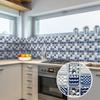 10 unids/set autoadhesivo estilo mosaico simulación azulejo pegatinas de pared sala de estar cocina baño hermosas pegatinas de costura suministros de decoración del hogar