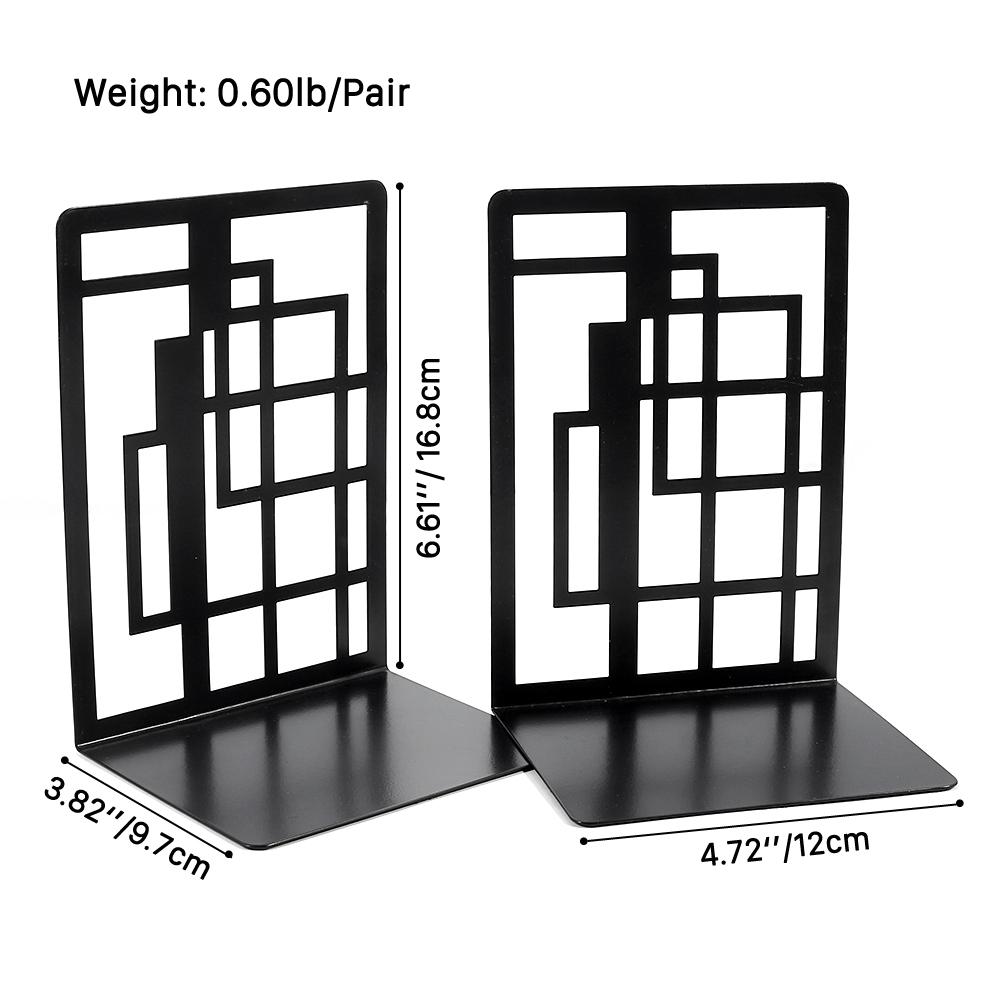 2 Pcs Color Railings Book Ends For Shelves Duty Bookend For Heavy Books Organizer Book Home Bookend Book Rack Holder Stand Shelf