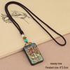 Ebony Tangka Necklace with Ethnic Na Fu Pendant - Buddha Amulet for Men & Women