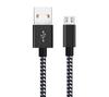 Braided Cable Fast Charging Micro USB Cable 3m Cord Braid Black