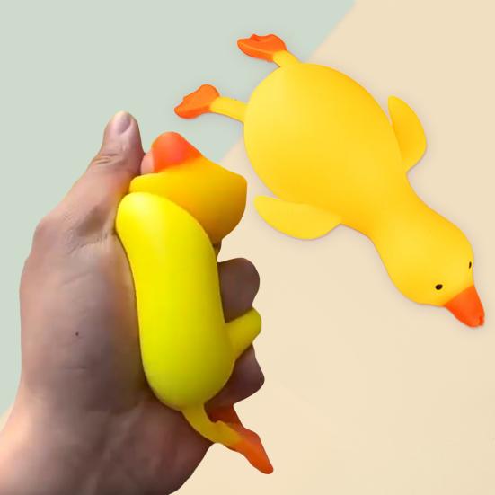 1/5Pcs Stress Relief Duck Squeeze Toy Decompression Lying Duck Sensory Toy Slow Rising Stress Ball Animal Fidget Toy