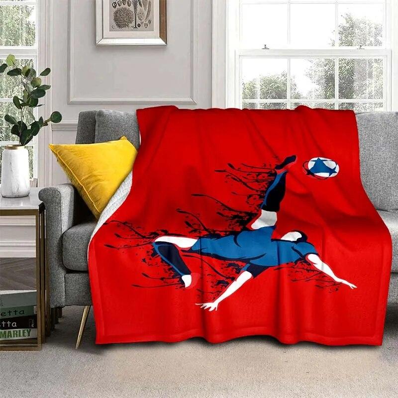 3D Print Football  Blanket For All Season,Warm and Soft Blanket  For Couch Sofa Office Home Travel Camping Birthday Gift