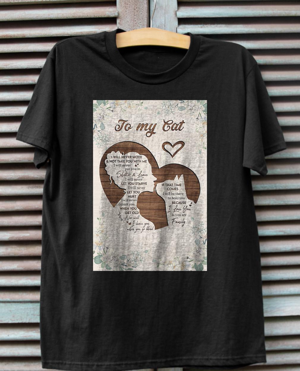 HOT! Cat You Are Family Personalized For Cat Lover Black Heavy Cotton T-Shirt S