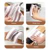 3Pcs Dishwash Rag Striped Design Soft Durable High Water Absorption Non-Stick Cleaning Cloth Kitchen Towel
