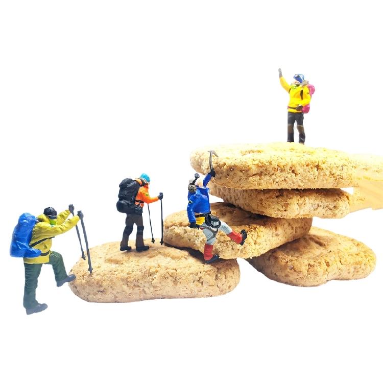 Realistic Hiking People Figure Model 1:64 Scale Hand Painted Miniature Figures for Dioramas Props,Photography Collector