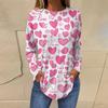 Women's Fashion Loose Round Neck Printed Long Sleeve T-Shirt Top